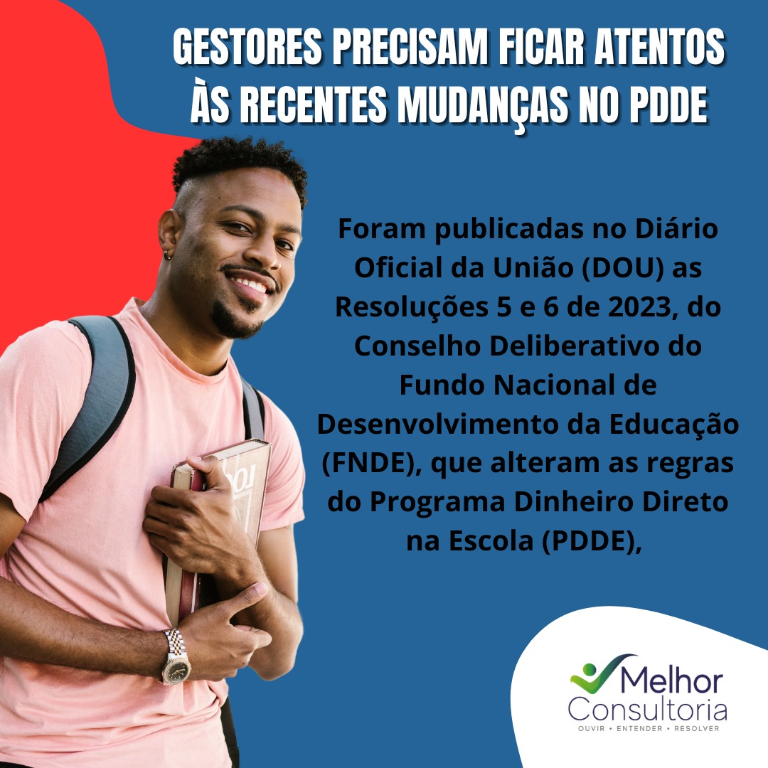 Recentes mudanças no PDDE