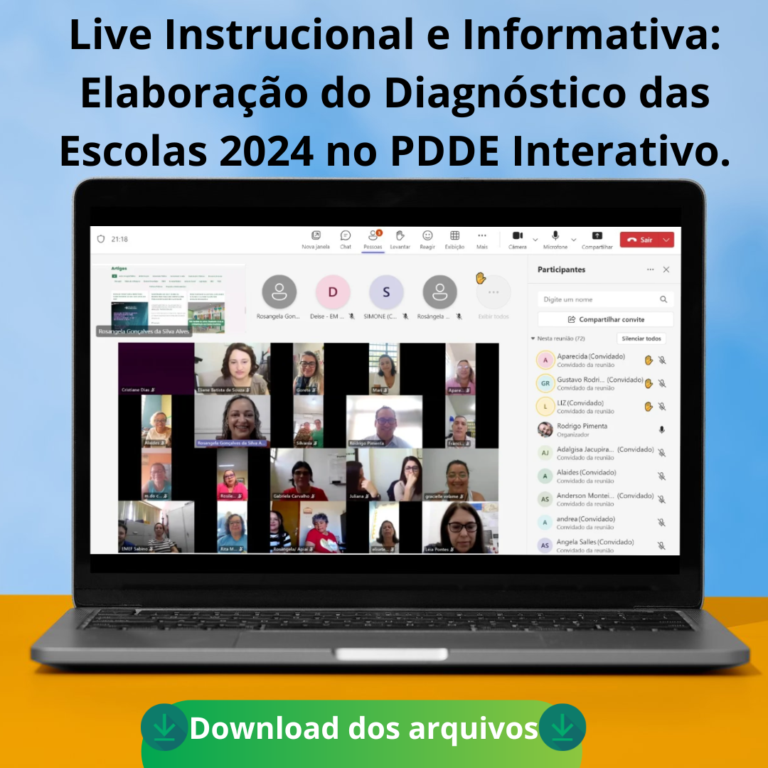 Documentos para Elaboração do Diagnóstico das Escolas 2024 Disponíveis para Download