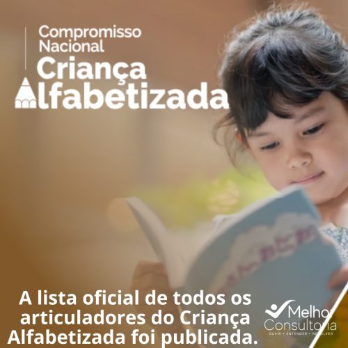 A lista oficial de todos os articuladores do Criança Alfabetizada foi publicada.